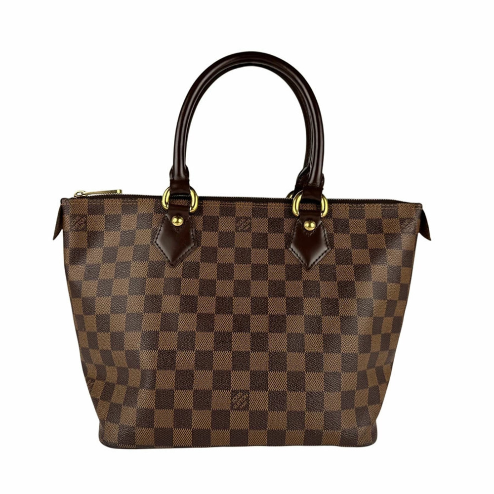 Louis Vuitton Damier Saleya Handbag Canvas Ebene